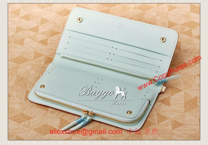 LOUIS VUITTONルイヴィトン モノグラム M93753 ポルトフォイユアンソリットブロン×アニス長財布